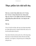 Thực phẩm kéo dài tuổi thọ