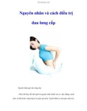 Nguyên nhân và cách điều trị đau lưng cấp