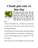 Chanh giải cảm và làm đẹp