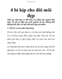 4 bí kíp cho đôi môi đẹp