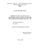 Luận văn Thạc sĩ Khoa học Thư viện: Nghiên cứu các nhu cầu tin của các doanh nhân trẻ tại Trung tâm Hỗ trợ Phát triển Doanh nghiệp trẻ Việt Nam