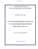 Luận văn Thạc sĩ Kinh tế: Các yếu tố ảnh hưởng đến cấu trúc vốn của doanh nghiệp trên thị trường chứng khoán Việt Nam