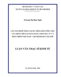 Luận văn Thạc sĩ Kinh tế: Các giải pháp nâng cao sự thỏa mãn công việc của nhân viên tại Ngân hàng TMCP Đầu tư và Phát triển Việt Nam – Chi nhánh Bắc Sài Gòn