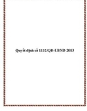 Quyết định số 1132/QĐ-UBND 2013