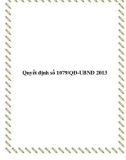 Quyết định số 1079/QĐ-UBND 2013