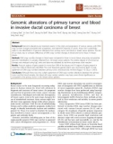 Báo cáo khoa học: Genomic alterations of primary tumor and blood in invasive ductal carcinoma of breast