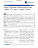 báo cáo khoa học: Gingival crevicular fluid MMP-8-concentrations in patients after acute myocardial infarction