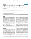 Báo cáo khoa học: Early goal-directed therapy after major surgery reduces complications and duration of hospital stay. A randomised, controlled trial [ISRCTN38797445]