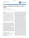 Báo cáo y học: Inotropes in goal-directed therapy: Do we need ‘goals'