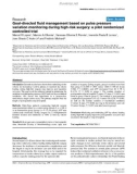 Báo cáo y học: Goal-directed fluid management based on pulse pressure variation monitoring during high-risk surgery: a pilot randomized controlled trial