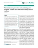 báo cáo khoa học: Prostate cancer genomics: can we distinguish between indolent and fatal disease using genetic markers?