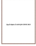 Quyết định số 1435/QĐ-UBND 2013