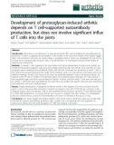 Báo cáo y học: Development of proteoglycan-induced arthritis depends on T cell-supported autoantibody production, but does not involve significant influx of T cells into the joints.