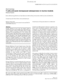 Báo cáo y học: T cells and post menopausal osteoporosis in murine models