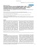 Báo cáo y học: Decreased effector memory CD45RA+CD62L– CD8+ T cells and increased central memory CD45RA–CD62L+ CD8+ T cells in peripheral blood of rheumatoid arthritis patients