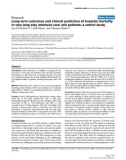 Báo cáo y học: Ethics review: Long-term outcomes and clinical predictors of hospital mortality in very long stay intensive care unit patients: a cohort study