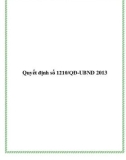 Quyết định số 1210/QĐ-UBND 2013