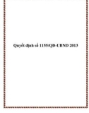 Quyết định số 1155/QĐ-UBND 2013