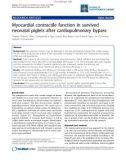 Báo cáo y học: Myocardial contractile function in survived neonatal piglets after cardiopulmonary bypass