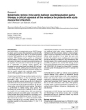 Báo cáo y học: Systematic review: Intra-aortic balloon counterpulsation pump therapy: a critical appraisal of the evidence for patients with acute myocardial infarction