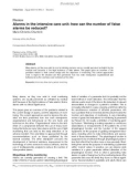 Báo cáo y học: Alarms in the intensive care unit: how can the number of false alarms be reduced