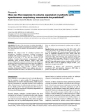 Báo cáo y học: How can the response to volume expansion in patients with spontaneous respiratory movements be predicted