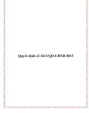 Quyết định số 1622/QĐ-UBND 2013