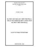 Luận văn Thạc sĩ Toán học: Đa thức bất khả quy trên trường Zp thuật toán Berlekamp và phân tích đa thức trên trường Q