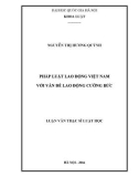 Luận văn Thạc sĩ Luật học: Pháp luật lao động Việt Nam với vấn đề lao động cưỡng bức