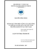 Luận văn Thạc sĩ Kinh tế: Đánh giá tính bền vững của nợ công và mối quan hệ giữa nợ với tăng trưởng kinh tế tại Việt Nam