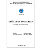 Đồ án tốt nghiệp ngành Kỹ thuật môi trường: Nghiên cứu xử lý nước thải sinh hoạt bằng hào đất