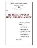 TIỂU LUẬN: HỆ THỐNG CƠ QUAN HÀNH CHÍNH NHÀ NƯỚC