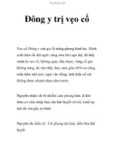 Ðông y trị vẹo cổ