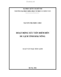 Luận văn Thạc sĩ Du lịch: Hoạt động xúc tiến điểm đến du lịch tỉnh Đắk Nông