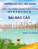 Đề tài Bảo quản và chế biến thịt cá 