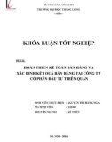 Khóa luận tốt nghiệp Kế toán: Hoàn thiện kế toán bán hàng và xác định kết quả bán hàng tại Công ty Cổ phần Đầu tư Thiên Quân