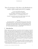 Báo cáo toán học: Rate of convergence of the short cycle distribution in random regular graphs generated by pegging