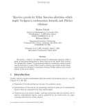 Báo cáo toán học: Bijective proofs for Schur function identities which imply Dodgson's condensation formula and Pl¨cker u relations