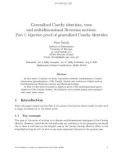 Báo cáo toán học: Generalized Cauchy identities, trees and multidimensional Brownian motions. Part I: bijective proof of generalized Cauchy identities ´ Piotr Sniady