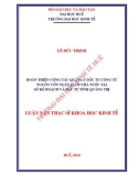 Luận văn Thạc sĩ Khoa học Kinh tế: Hoàn thiện công tác quản lý đầu tư công từ nguồn vốn ngân sách nhà nước tại Sở Kế hoạch và Đầu tư tỉnh Quảng Trị