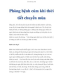 Phòng bệnh cúm khi thời tiết chuyển mùa