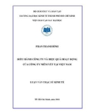 Luận văn Thạc sĩ Kinh tế: Điều hành công ty và hiệu quả hoạt động của công ty niêm yết tại Việt Nam