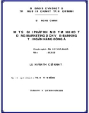 Luận văn Thạc sĩ Kinh tế: Một số giải pháp nhằm đẩy mạnh hoạt động Marketing dịch vụ e-Banking tại Ngân hàng Đông Á