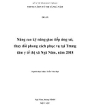 Đề án Nâng cao kỹ năng giao tiếp ứng xử, thay đổi phong cách phục vụ tại Trung tâm y tế thị xã Ngã Năm, năm 2018