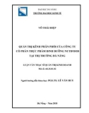 Luận văn Thạc sĩ Quản trị kinh doanh: Quản trị kênh phân phối của Công ty cổ phần thực phẩm dinh dưỡng Nutifood tại thị trường Đà Nẵng