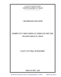 Luận văn Thạc sĩ Kinh tế: Nghiên cứu nhân giống in vitro cây Núc nác (Oroxylum indicum (L.) Kurz)