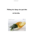 Những tác dụng của quả dứa với bà bầu