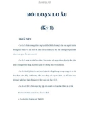 RỐI LOẠN LO ÂU (Kỳ 1)