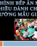 Mô hình bếp ăn một chiều dành cho trường mẫu giáo