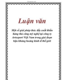 Luận văn: Một số giải pháp thúc đẩy xuất khẩu hàng thủ công mỹ nghệ tại công ty Artexport Việt Nam trong giai đoạn hậu khủng hoảng kinh tế thế giới